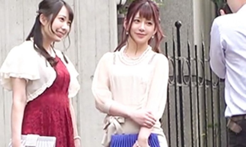 【素人ナンパ】『私もしたくなっちゃった…』結婚式帰りのふたりの美女を口説いてセックスそして中出し