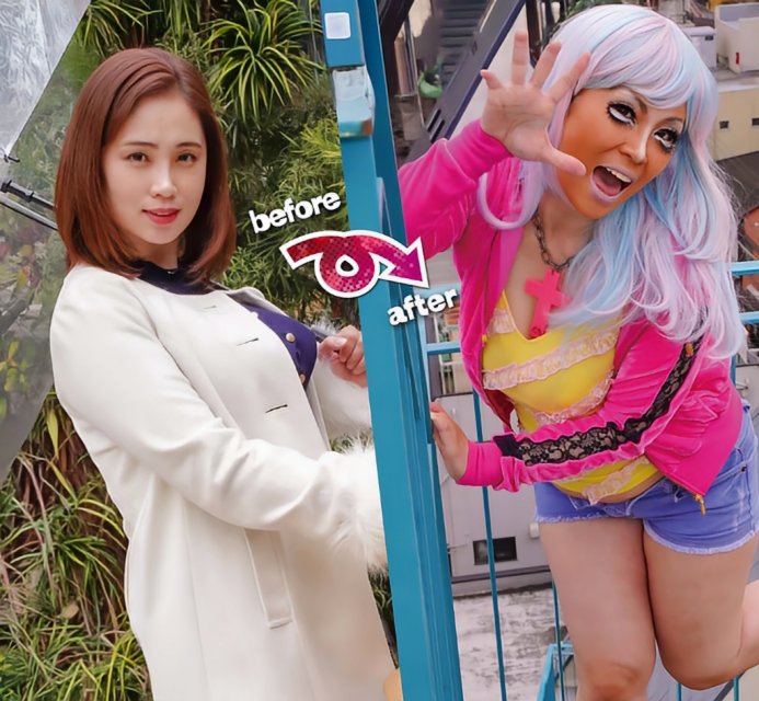 【おばさん転生】Ｉカップの爆乳熟女が若作りでヤマンバギャルに大変身！不細工なクセに男にアプローチしますが…松坂美紀