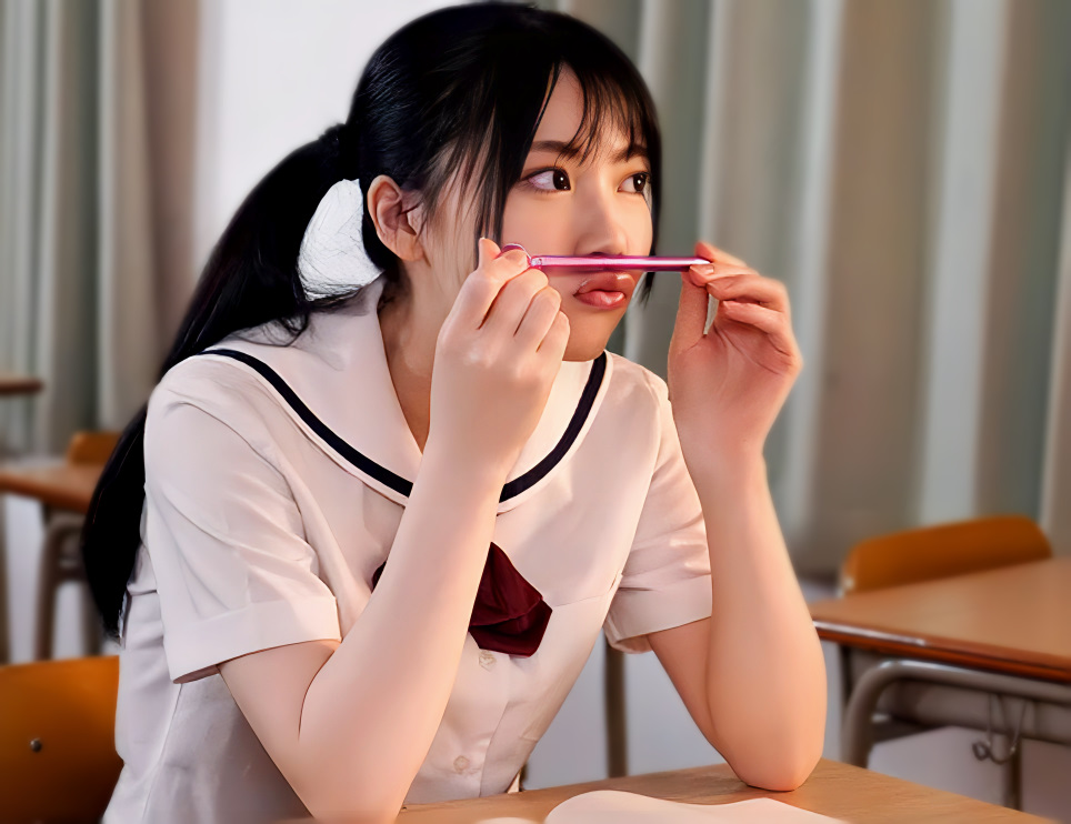 【女子高生】「フェラチオって興奮する…」黒髪の美少女JKが中年のオジサンと制服を着たまま生挿入セックス■石川澪