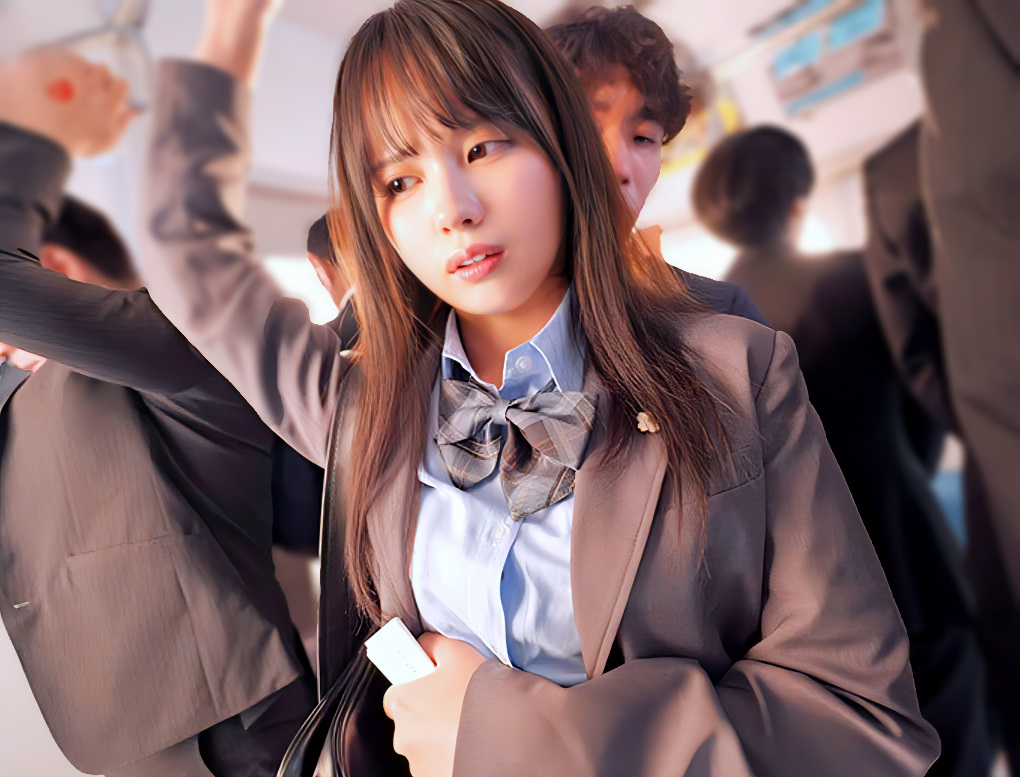 【女子高生痴漢】「あの時のチカン…気持ち良かったかも…」登校中のエロロリ美少女女子校生が車内でスケベ行為をされ...
